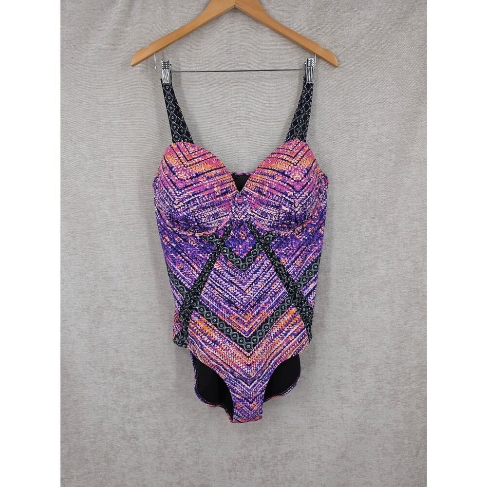 Swimsuits for All Women's Macrame Underwire One Piece Swimsuit